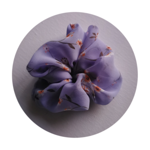 Blue Florals Scrunchie